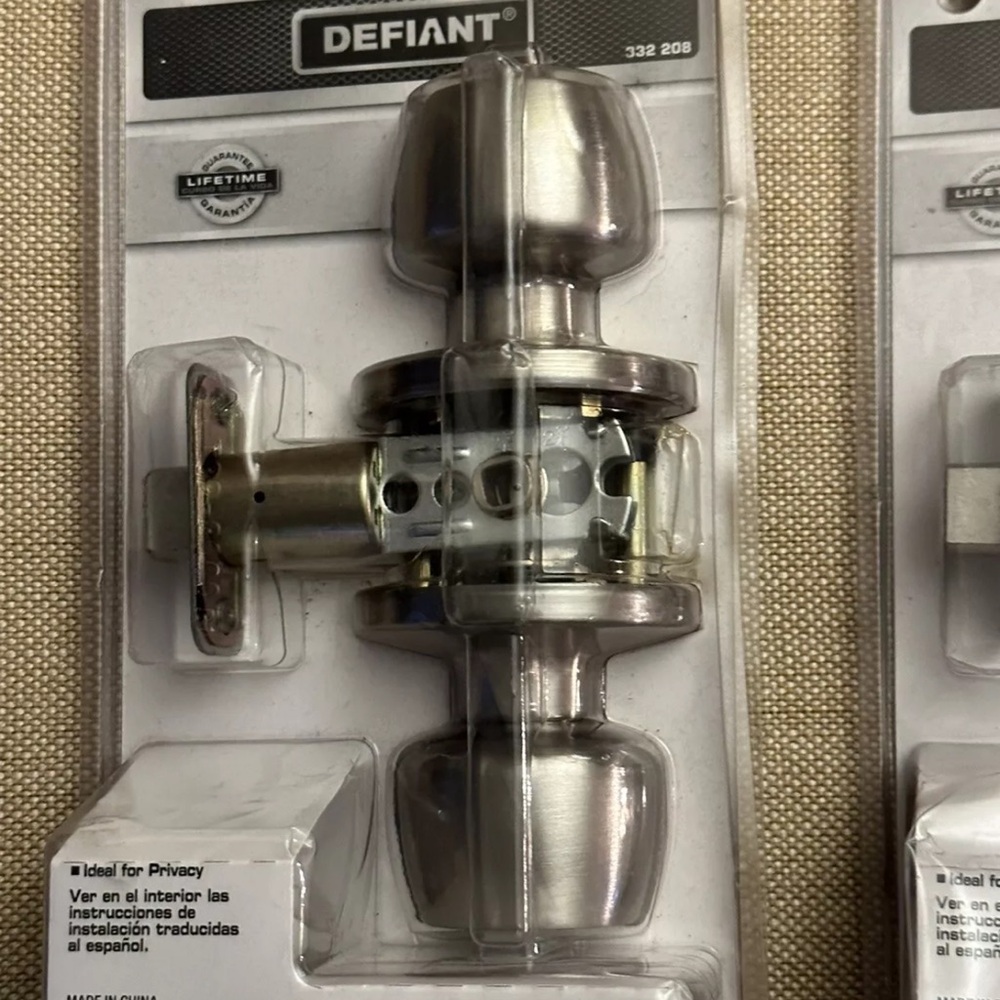 2 Packs - Defiant Brandywine Stainless Steel Bed And Bath Door Knob - 332-208 - Picture 4 of 4